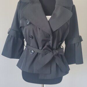 INC Classic Double Breasted Trench Jacket